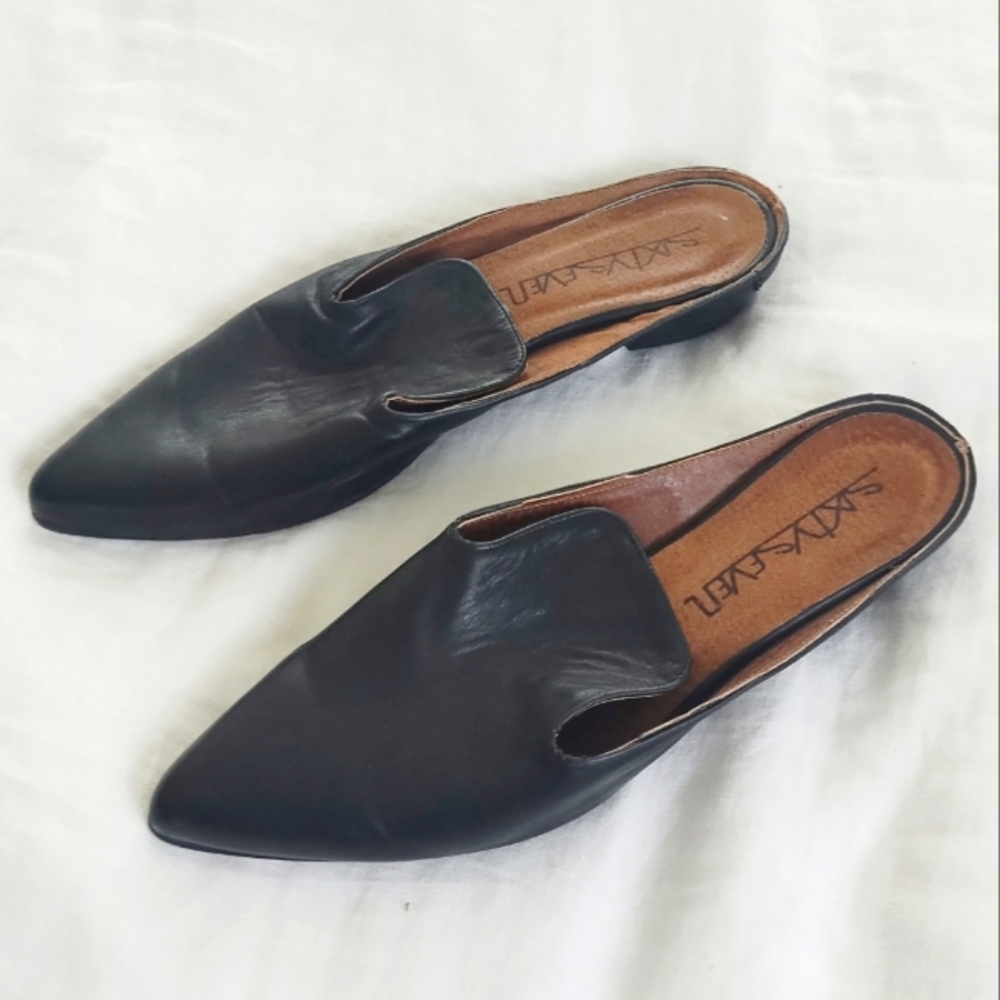 Anthropologie Sixtyseven Black Mules
